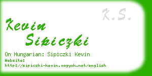 kevin sipiczki business card